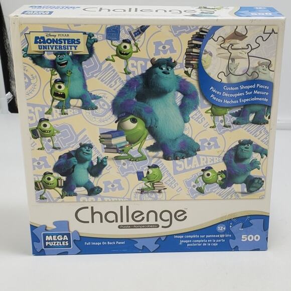 Mega Puzzles Monsters University Challenge Puzzle 500 Piece 2013 100% COMPLETE - Picture 1 of 6